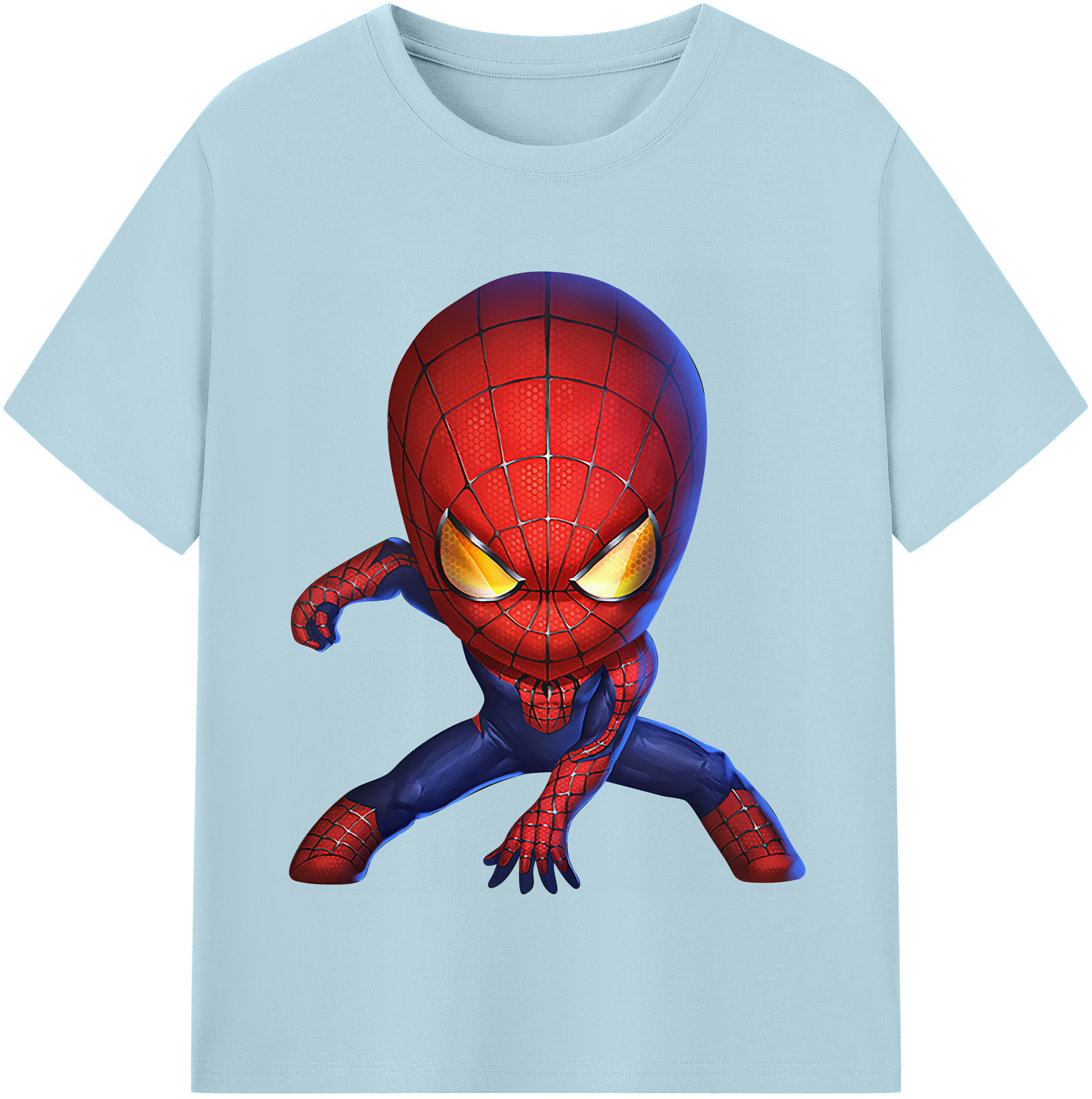 （画像用） Spider Man スパイダーマン 綿100％半袖Tシャツ（フロントプリント）